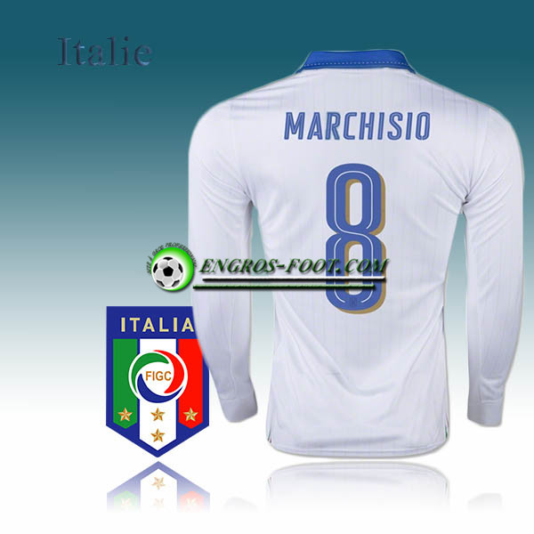 Engros-foot: Maillot Manche Longue Foot Italie Exterieur 16-17 - MARCHISIO 8