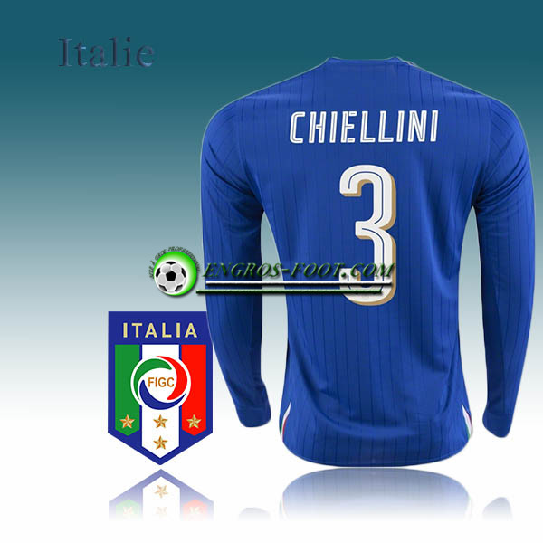 Engros-foot: Maillot Manche Longue Foot Italie Domicile 16-17 - CHIELLINI 3