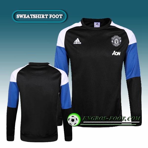 Engros-foot: Sweatshirt Training Manchester United Noir/Marine/Blanc 2016 2017 Thailande