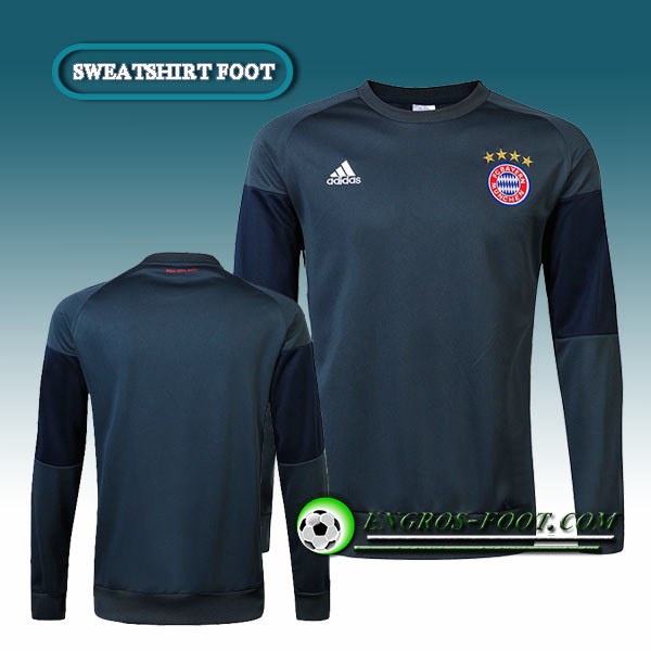 Engros-foot: Sweatshirt Training Bayern Munich Granit/Gris 2016 2017 Thailande