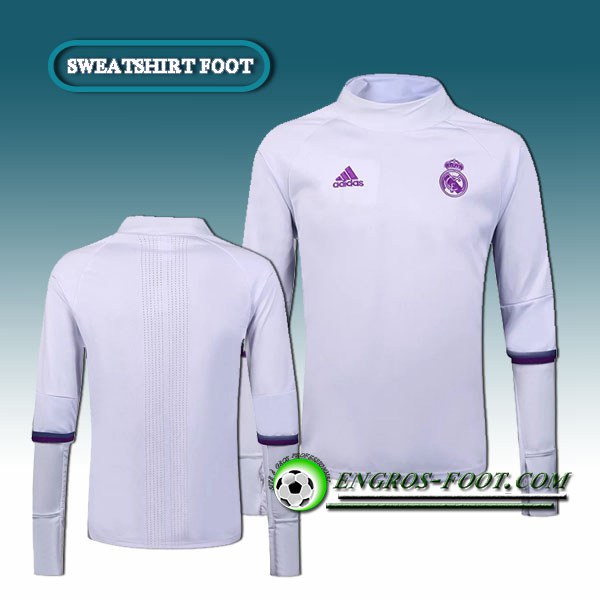 Engros-foot: Sweatshirt Training Real Madrid Blanc 2016 2017 Thailande