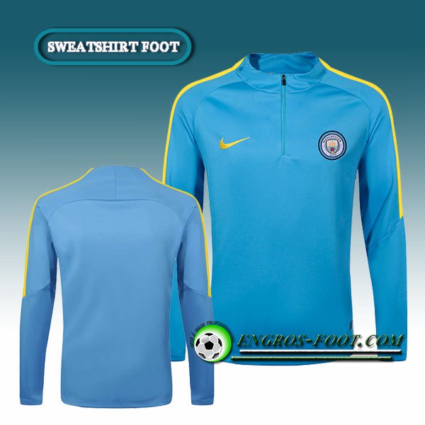 Engros-foot: Sweatshirt Training Manchester City Bleu 2016 2017 Thailande