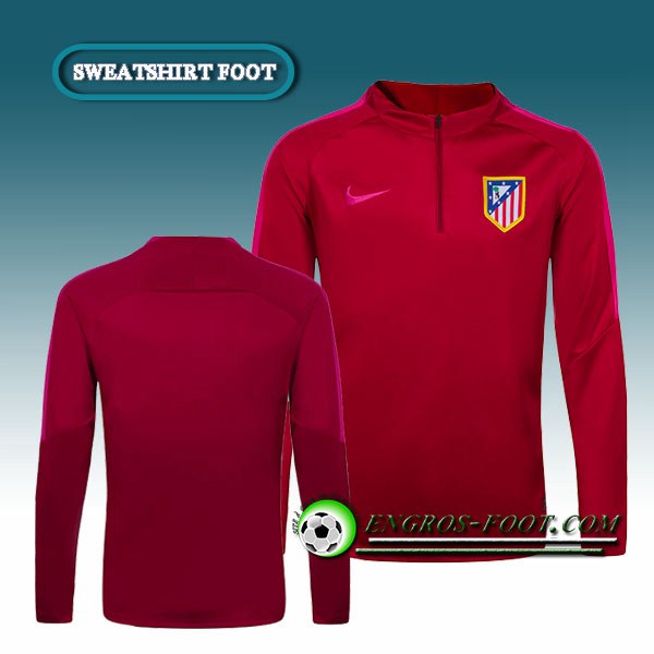 Engros-foot: Sweatshirt Training Atletico Madrid Rouge 2016 2017 Thailande