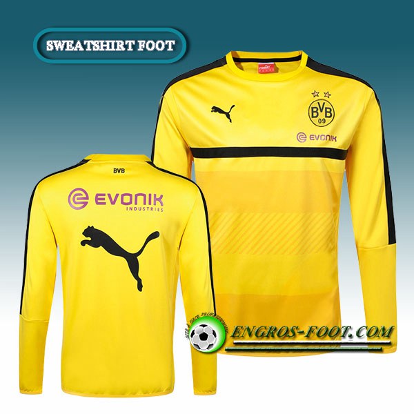 Engros-foot: Sweatshirt Training Dortmund BVB Jaune 2016 2017 Thailande