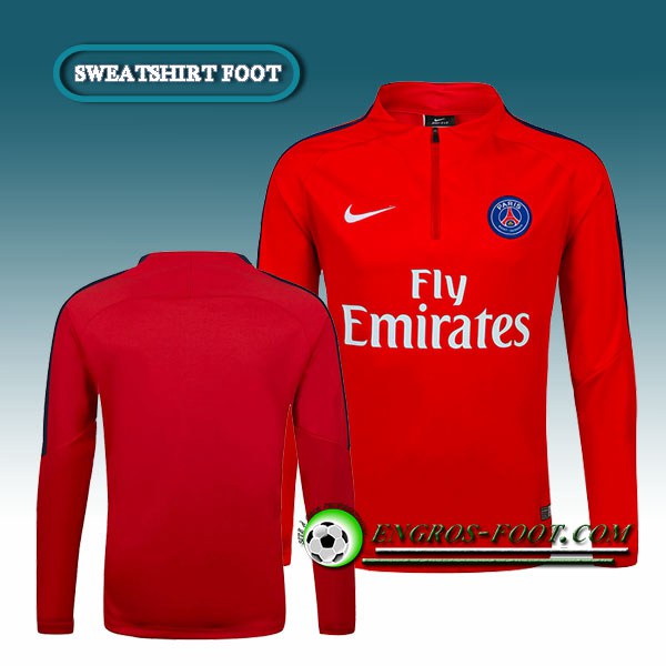 Engros-foot: Sweatshirt Training Paris PSG Rouge 2016 2017 Thailande