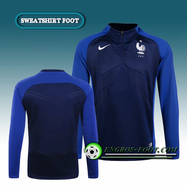 Engros-foot: Sweatshirt Training France Bleu/Marine 2016 2017 Thailande