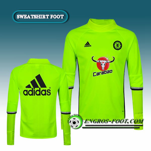 Engros-foot: Sweatshirt Training FC Chelsea Jaune/Noir/Granit 2016 2017 Thailande