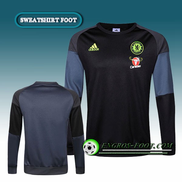 Engros-foot: Sweatshirt Training FC Chelsea Noir/Gris 2016 2017 Thailande