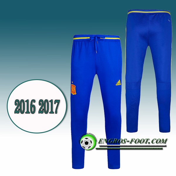 Engros-foot: Pantalon Training Espagne Bleu 2016 2017 Thailande