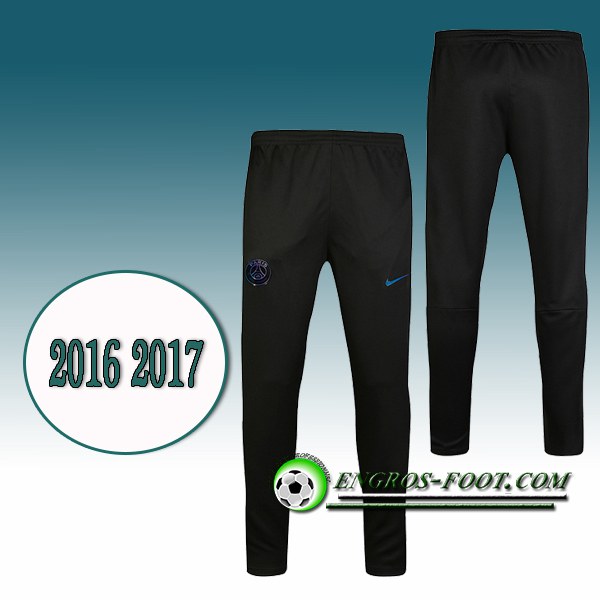 Engros-foot: Pantalon Training Paris PSG Noir/Platine 2016 2017 Thailande