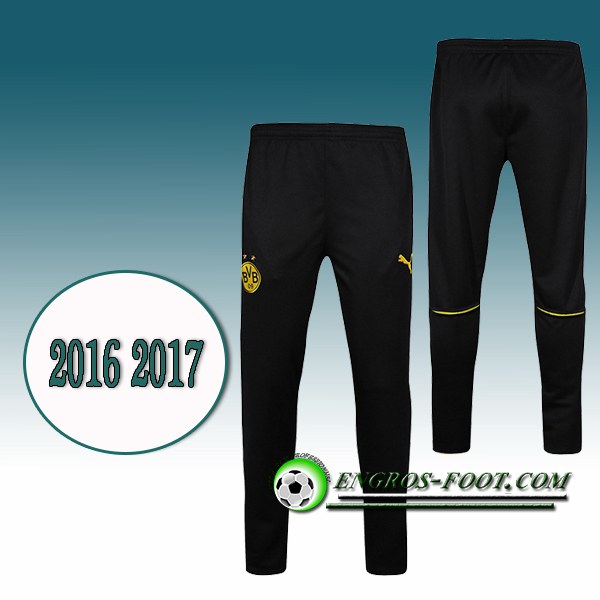 Engros-foot: Pantalon Training Dortmund BVB Noir 2016 2017 Thailande