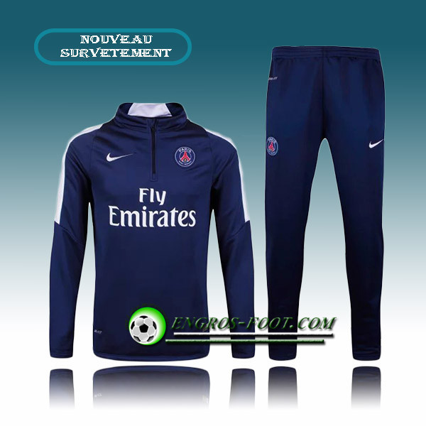 Engros-foot: Survetement Foot Paris PSG Bleu 2015 2016 Thailande