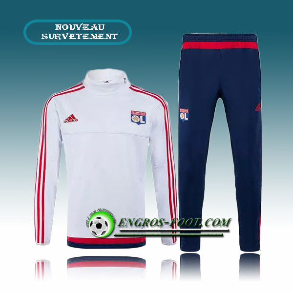 Engros-foot: Survetement Foot Lyon OL Blanc 2015 2016 Thailande