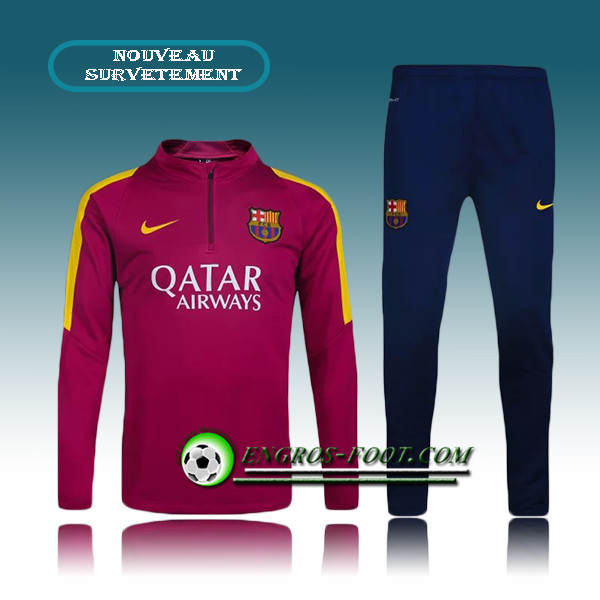 Engros-foot: Survetement Foot FC Barcelone Rouge Violace 2015 2016 Thailande