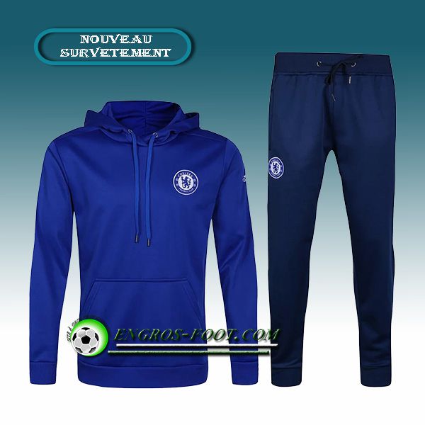 Engros-foot: Sweat a Capuche Survetement Foot FC Chelsea Bleu 2016-17 Thailande