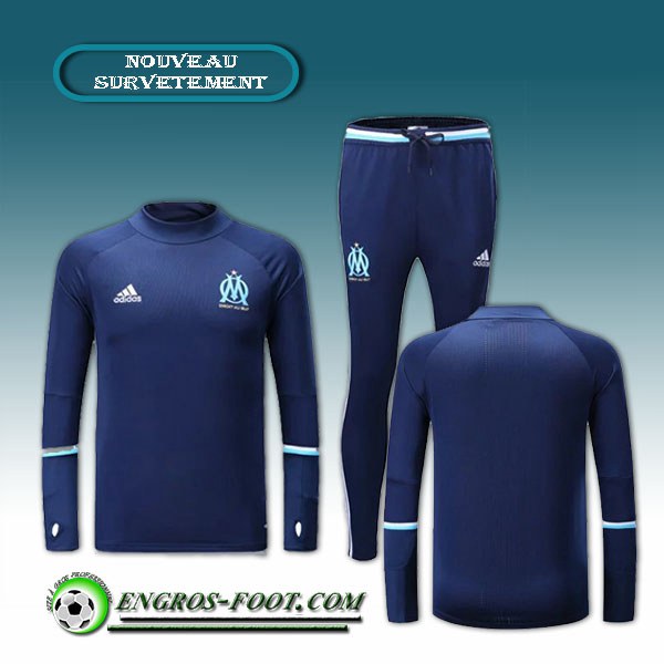 Engros-foot: Survetement Foot Marseille OM Bleu Marine 2016 2017 Thailande