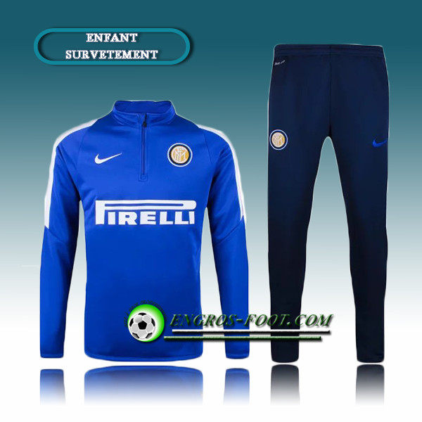 Engros-foot: Survetement Enfant Inter Milan Bleu 2016 2017 Thailande