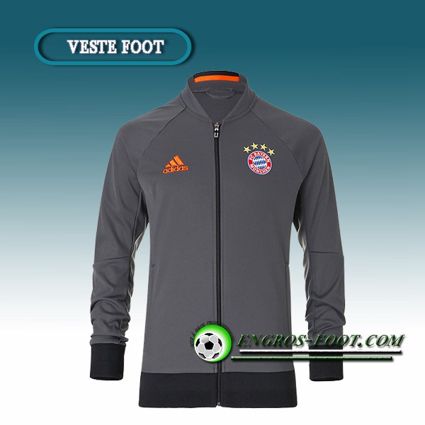 Engros-foot: Veste Foot Bayern Munich Gris/Noir 2016 2017 Thailande