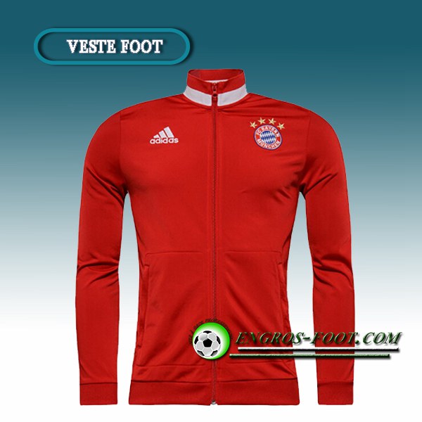 Engros-foot: Veste Foot Bayern Munich Rouge Col rond 2016 2017 Thailande