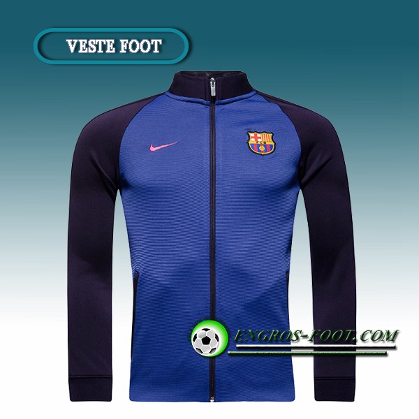 Engros-foot: Veste Foot FC Barcelone Bleu/Noir 2016 2017 Thailande