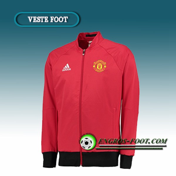 Engros-foot: Veste Foot Manchester United Rouge/Noir 2016 2017 Thailande