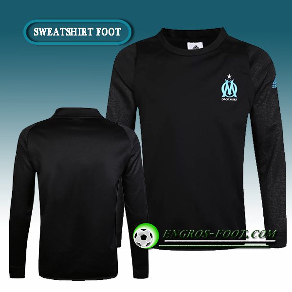 Engros-foot: Champions Sweatshirt Training Marseille OM Velours Noir 2016 2017 Thailande