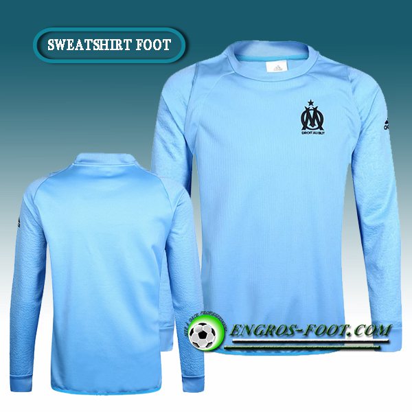 Engros-foot: Champions Sweatshirt Training Marseille OM Velours Bleu 2016 2017 Thailande