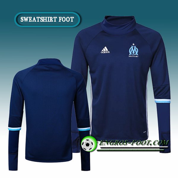 Engros-foot: Sweatshirt Training Marseille OM Bleu/Marine 2016 2017 Thailande