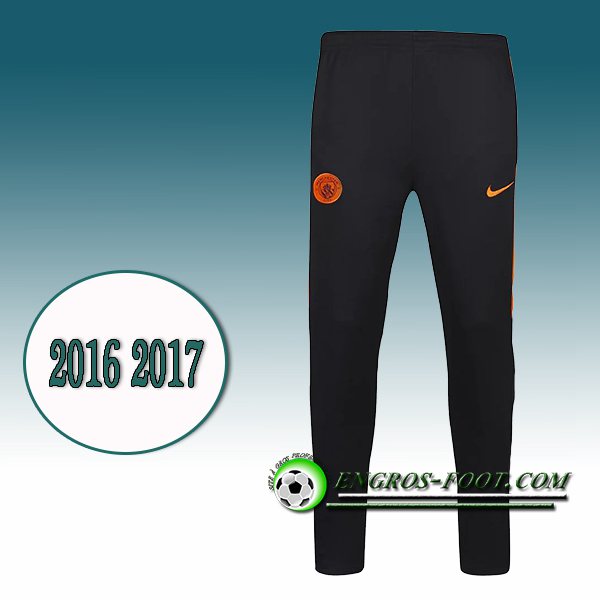 Engros-foot: Pantalon Training Manchester City Orange/Noir 2016 2017 Thailande