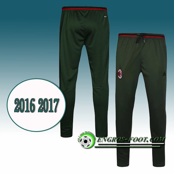 Engros-foot: Pantalon Training Milan AC Vert fonce 2016 2017 Thailande