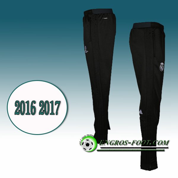 Engros-foot: Pantalon Training Real Madrid Velours Noir 2016 2017 Thailande