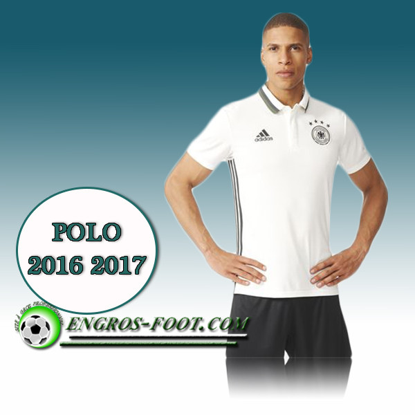 Engros-foot: Maillot Polo Equipe de Allemagne Foot Blanc 2016 2017