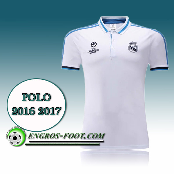 Engros-foot: Champions League Maillot de Polo Real Madrid Blanc 2016 2017