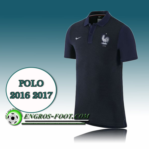 Engros-foot: Maillot Polo Equipe de France Foot Noir 2016 2017