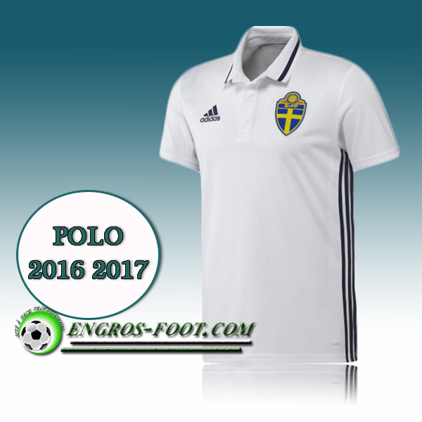 Engros-foot: Maillot Polo Equipe de Suede Foot Blanc 2016 2017