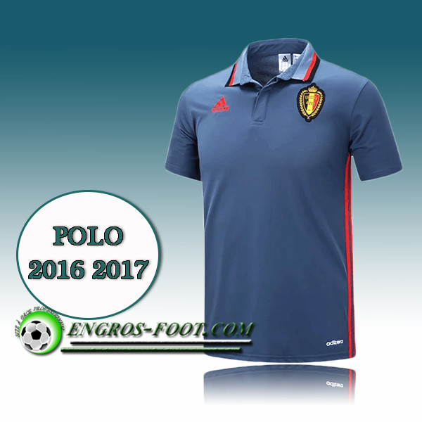 Engros-foot: Maillot Polo Equipe de Belgique Foot Bleu 2016 2017
