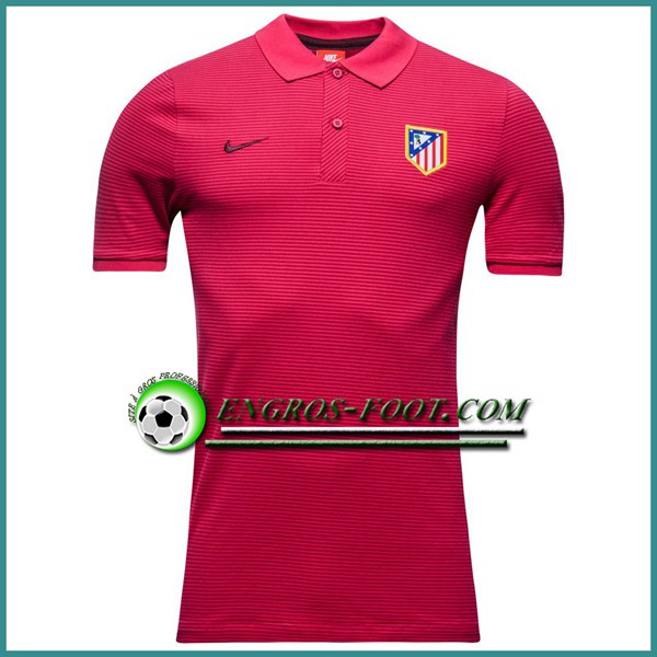 Engros-foot: Maillot de Polo Atletico de Madrid Fuschia/Bordeaux 2016 2017