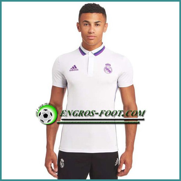 Engros-foot: Maillot de Polo Real Madrid Blanc 2016 2017