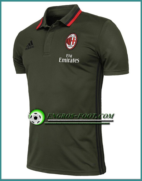 Engros-foot: Maillot de Polo Milan AC Vert Fonce 2016 2017