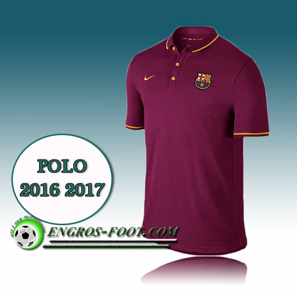 Engros-foot: Maillot de Polo FC Barcelone Foot Vin Rouge 2016 2017