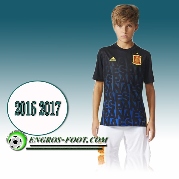 Engros-foot: Maillot Training Equipe de Espagne Bleu Marine PRE-MATCH 2016 2017