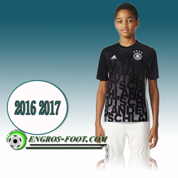 Engros-foot: Maillot Training Equipe de Allemagne Noir PRE-MATCH 2016 2017