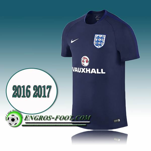 Engros-foot: Maillot Training Equipe de Angleterre Bleu Marine PRE-MATCH 2016 2017