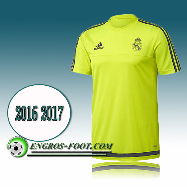 Engros-foot: Maillot de Training Real Madrid Jaune PRE-MATCH 2016 2017