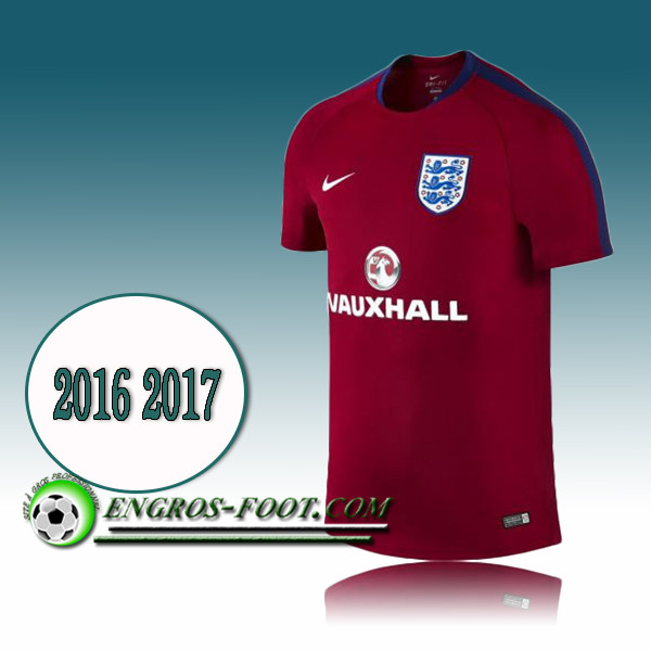 Engros-foot: Maillot Training Equipe de Angleterre Rouge PRE-MATCH 2016 2017