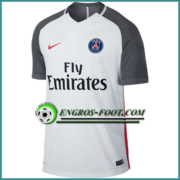 Engros-foot: Training T Shirt Paris PSG Blanc/Gris 2016 2017