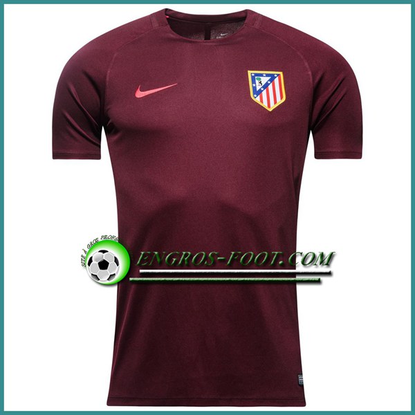 Engros-foot: Training T Shirt Atletico Madrid Marron Fonce 2016 2017