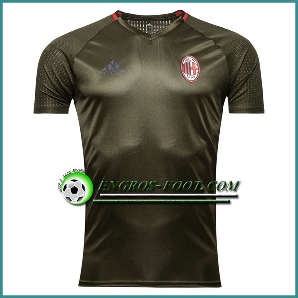 Engros-foot: Training T Shirt Milan AC Gris Fonce 2016 2017