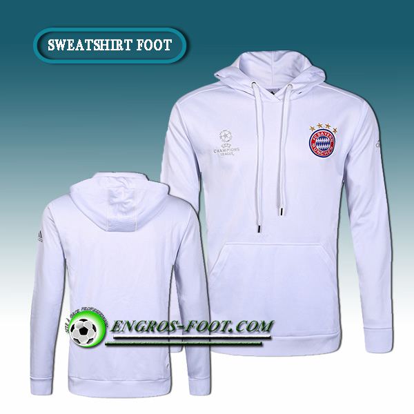 Engros-foot: Sweat à Capuche Foot Bayern Munich Blanc 2016-2017 Thailande