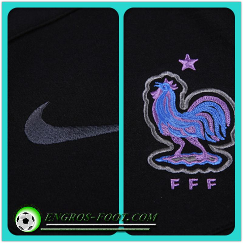 Sweat à Capuche Foot France Noir 2017-2018 Thailande